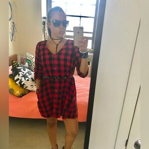 ZARA Dress | Zara Trafaluc Loose Fitting Plaid Dress